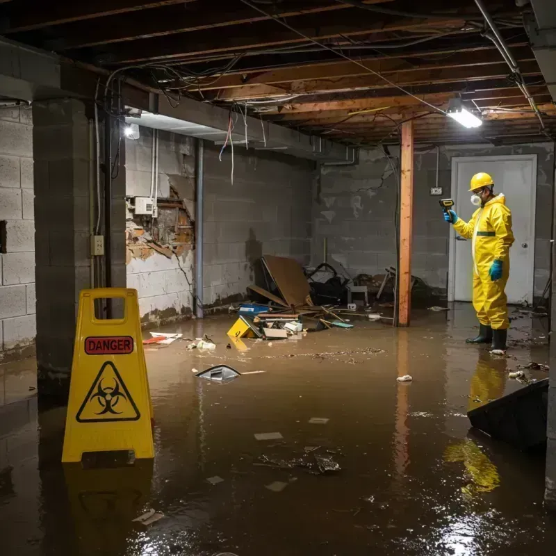 Flooded Basement Electrical Hazard in Tucson Estates, AZ Property